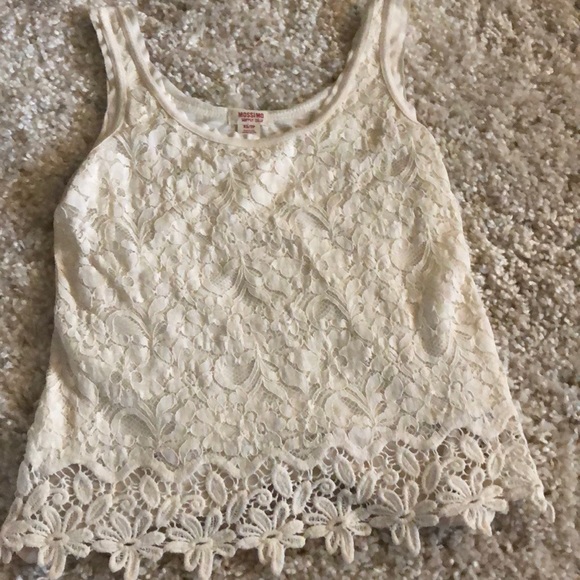 Mossimo Supply Co. Tops - ✨2 for 10 sale✨ Cream lace tank.